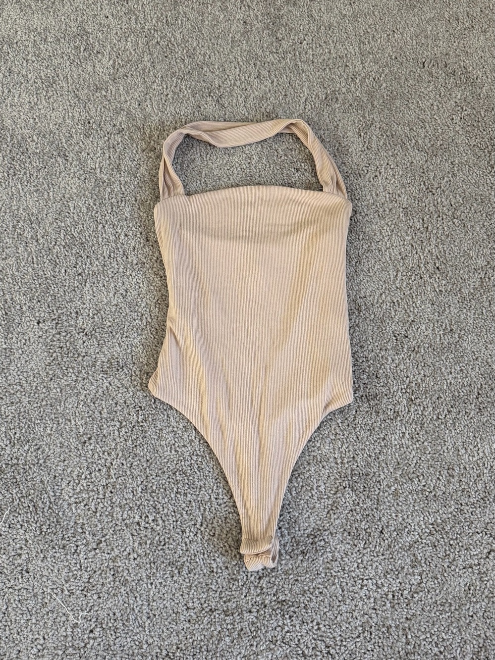 Ribbed Halter Bodysuit
